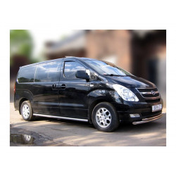 Повторители штатных порогов d60 (труба с заглушками) Hyundai H-1 (Grand Starex) 2007